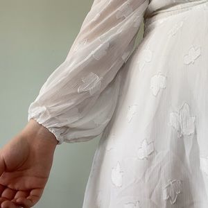 Beautiful white maple leaf dress